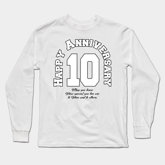 Happy anniversary 10 Long Sleeve T-Shirt by Rombenk art